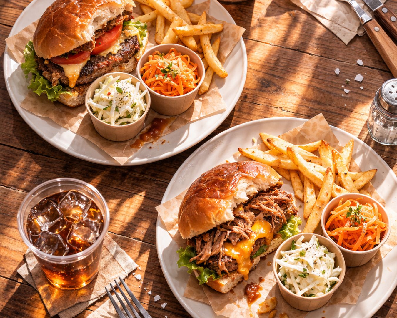Johnny B’s のハンバーガーとアメリカ料理